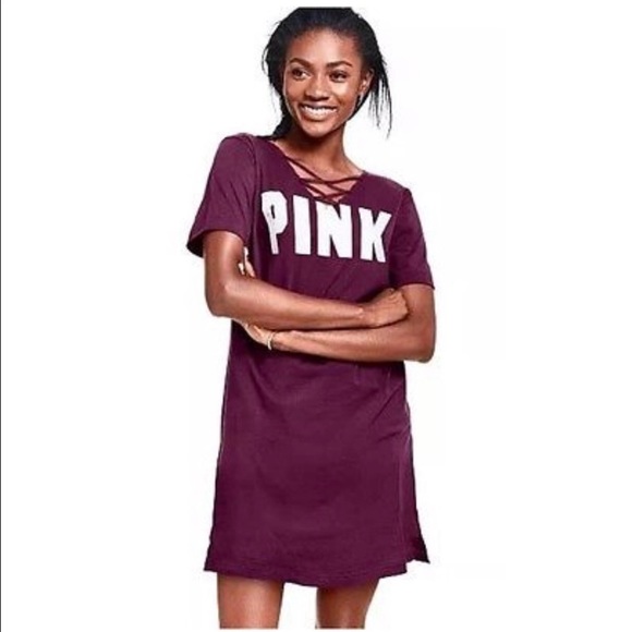 PINK VS Strappy Campus Tee Dress - Picture 1 of 2